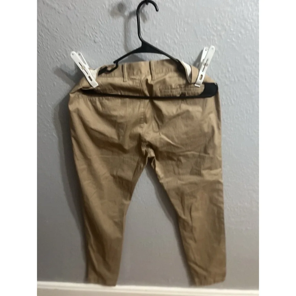 J Crew Flex Mens 31x32 Straight Leg Pants Tan Skinny